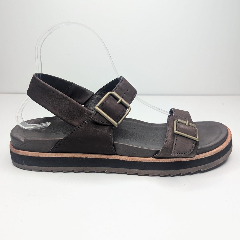Merrell Brown Leather Buckle Sandals